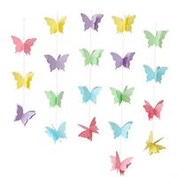 Cute Butterfly Paper Holiday Party Decorative Props sku image 1
