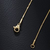 304 Stainless Steel 18K Gold Plated XUPING Streetwear Plating Chain Solid Color Necklace main image 4