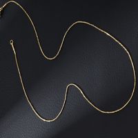 Edelstahl 304 18 Karat Vergoldet XUPING Strassenmode Überzug Kette Einfarbig Halskette main image 5
