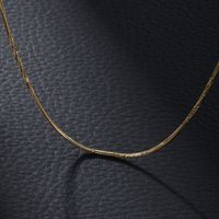 304 Stainless Steel 18K Gold Plated XUPING Streetwear Plating Chain Solid Color Necklace main image 3