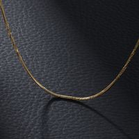 Edelstahl 304 18 Karat Vergoldet XUPING Strassenmode Überzug Kette Einfarbig Halskette main image 3