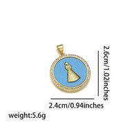Simple Style Tower Eye Copper Zircon 18k Gold Plated Charms sku image 9