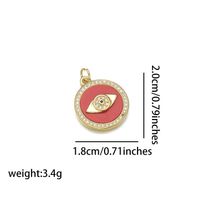 Simple Style Tower Eye Copper Zircon 18k Gold Plated Charms sku image 1