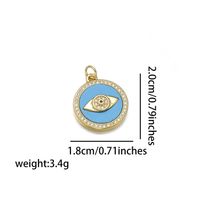 Simple Style Tower Eye Copper Zircon 18k Gold Plated Charms sku image 2