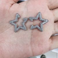 Wholesale Color Diamond Micro-inlaid Five-pointed Star Ear Clip Nihaojewelry sku image 16