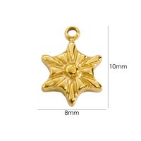 Vintage Style Star Heart Shape Stainless Steel Plating Inlay Zircon Charms sku image 4