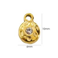 Vintage Style Star Heart Shape Stainless Steel Plating Inlay Zircon Charms sku image 6