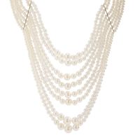 Elegant Retro Irregular Geometric Imitation Pearl Wholesale Layered Necklaces main image 5