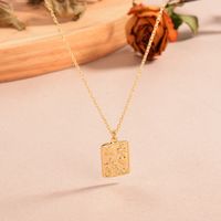 Ig Style Sweet Heart Shape Flower Copper 14k Gold Plated Pendant Necklace In Bulk main image 3