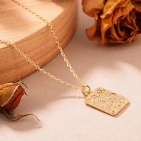 Ig Style Sweet Heart Shape Flower Copper 14k Gold Plated Pendant Necklace In Bulk main image 6