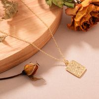 Ig Style Sweet Heart Shape Flower Copper 14k Gold Plated Pendant Necklace In Bulk main image 1
