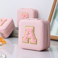 Simple Style Letter Pu Leather Jewelry Boxes main image 1
