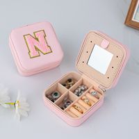 Simple Style Letter Pu Leather Jewelry Boxes main image 4