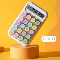 1 Piece Solid Color Learning  Abs+lcd Preppy Style Calculator sku image 1