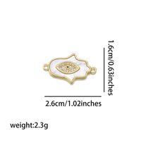 Simple Style Devil's Eye Hand Of Fatima Copper Rhinestones 18k Gold Plated Jewelry Accessories sku image 6