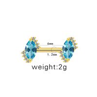 1 Piece Casual Simple Style Animal Heart Shape Inlay Stainless Steel Copper Rhinestones Zircon White Gold Plated Cartilage Earrings sku image 16