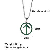304 Stainless Steel 18K Gold Plated Simple Style Streetwear Arrow Pendant Necklace main image 7