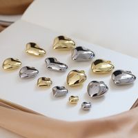 10 Pcs/package Simple Style Heart Shape Resin Plating Jewelry Accessories main image 3