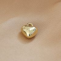 10 Pcs/package Simple Style Heart Shape Resin Plating Jewelry Accessories sku image 1