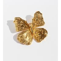 Vintage Style Butterfly Brass Plating Women's Brooches 1 Piece sku image 1