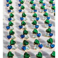 1 Pair Sweet Heart Shape Plating Inlay Brass Zircon Ear Studs main image 5