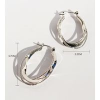 1 Pair Simple Style Geometric Solid Color Plating Brass Hoop Earrings main image 6