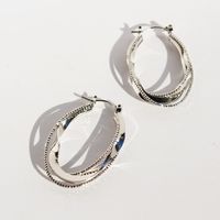 1 Paar Einfacher Stil Geometrisch Einfarbig Überzug Messing Reif Ohrringe sku image 2