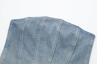Daily Street Women's Streetwear Solid Color Polyester Slit Backless Skirt Sets Skirt Sets main image 4
