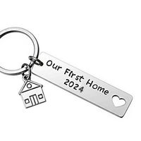 Fashion Simple Geometric Housewarming Gift Stainless Steel Keychain sku image 1