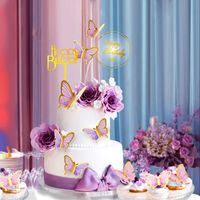 Birthday Fairy Style Cute Letter Butterfly Paper Birthday Cake Decorating Supplies main image 5