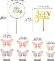 Birthday Fairy Style Cute Letter Butterfly Paper Birthday Cake Decorating Supplies main image 2