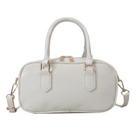 Women's Pu Leather Solid Color Elegant Oval Zipper Handbag sku image 2