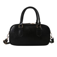 Women's Pu Leather Solid Color Elegant Oval Zipper Handbag sku image 3