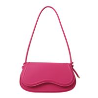 Women's Pu Leather Solid Color Streetwear Oval Flip Cover Shoulder Bag sku image 3