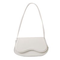 Women's Pu Leather Solid Color Streetwear Oval Flip Cover Shoulder Bag sku image 4