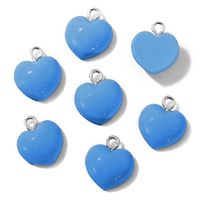 Simple Style Heart Shape Resin Plating Jewelry Accessories sku image 1