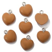 Simple Style Heart Shape Resin Plating Jewelry Accessories sku image 3