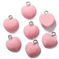 Simple Style Heart Shape Resin Plating Jewelry Accessories sku image 2