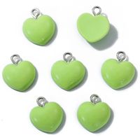 Simple Style Heart Shape Resin Plating Jewelry Accessories sku image 6