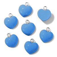 Simple Style Heart Shape Resin Plating Jewelry Accessories main image 3