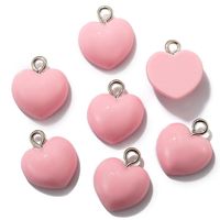 Simple Style Heart Shape Resin Plating Jewelry Accessories main image 2