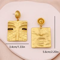 1 Pair Vintage Style Lips Square Plating Zinc Alloy Drop Earrings main image 2