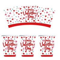 Valentine's Day Romantic Letter Heart Shape Paper Party Festival Tableware main image 4