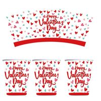 Valentine's Day Romantic Letter Heart Shape Paper Party Festival Tableware main image 5