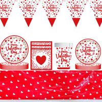 La Saint-valentin Romantique Lettre Forme De Cœur Papier Fête Festival Vaisselle main image 1