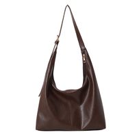 Women's Pu Leather Solid Color Streetwear Square Zipper Shoulder Bag sku image 1