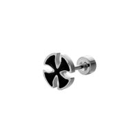 1 Piece Simple Style Cross Stainless Steel Ear Studs sku image 1