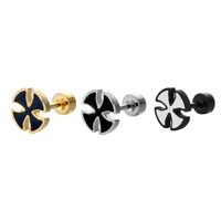 1 Piece Simple Style Cross Stainless Steel Ear Studs main image 1
