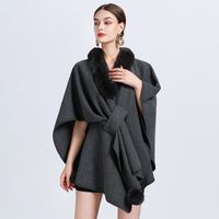 Women's Simple Style Commute Solid Color Acrylic Fiber/artificial Wool Patchwork Shawl sku image 4