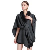 Women's Simple Style Commute Solid Color Acrylic Fiber/artificial Wool Patchwork Shawl main image 5